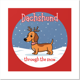 Dachshund Through The Snow Posters and Art